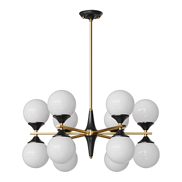 Elegant Zimma Chandelier 700mm Height 3D model image 1 