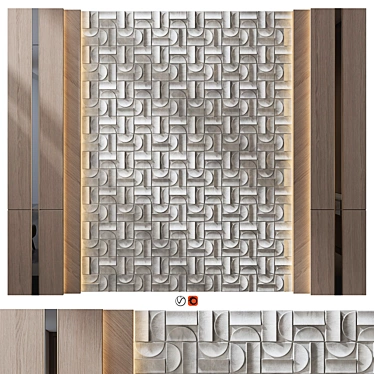 Modern Wall Panel 3D Model 3D model image 1 