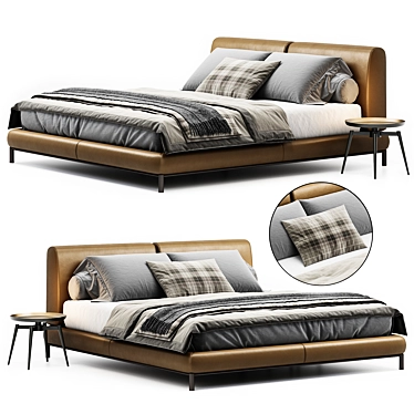 Modern Margot Bed by Domkapa 3D model image 1 