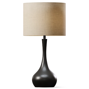 Elegant Glass Table Lamp 3D model image 1 