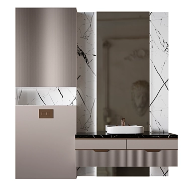 Luxury Bath Set 24 Pieces 3D model image 1 