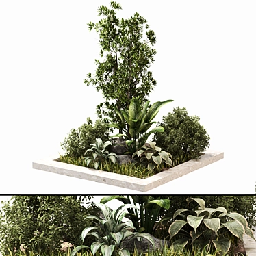 Outdoor Plant Set 01: Vibrant Greenery 3D model image 1 