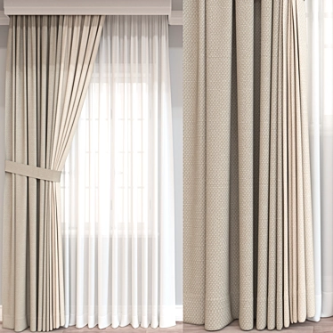 Vray and Corona Curtain Set 3D model image 1 