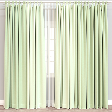 Multi-Format 3D Curtain Model 3D model image 1 