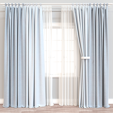 Modern Curtains 3D Model Set 3D model image 1 