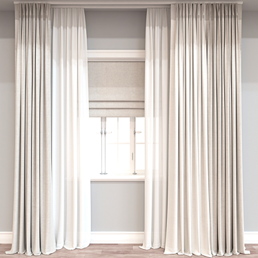 3D Curtain Model, 110952 Polygons 3D model image 1 