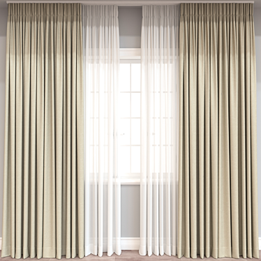 Versatile 3D Curtain Model - 136948 Polys 3D model image 1 