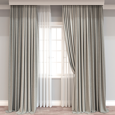 Minimalist Curtain 3D Models 3D model image 1 