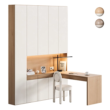 Modern Corner Workstation NG11 3D model image 1 