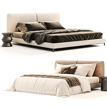 Luxury Margot Bed 3D Model 3D model image 1 