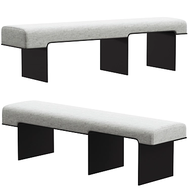 Anees KONYA Bench: Sleek Elegance 3D model image 1 