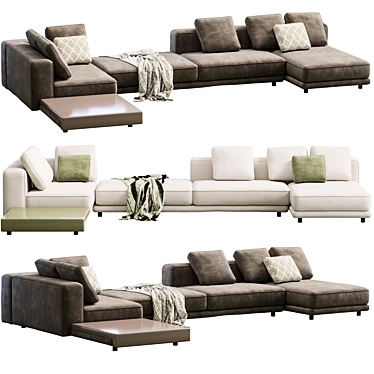 Modern Modular Max Sofa Design 3D model image 1 