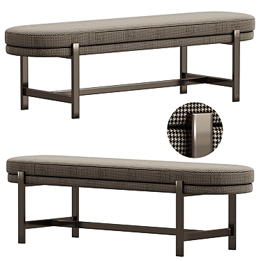 Luxury Upholstered Domkapa Bench 3D model image 1 