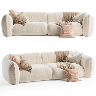 Scandinavian Style 2 Seater Sofa 3D model image 1 