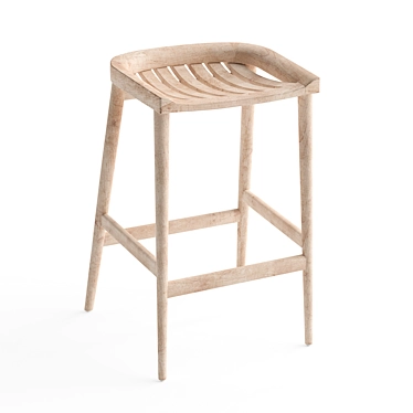 Uniqwa Tarkuli Natural Barstool 3D model image 1 