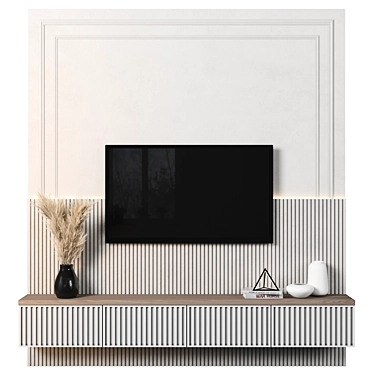 Adaptable TV Wall Unit 3D model image 1 