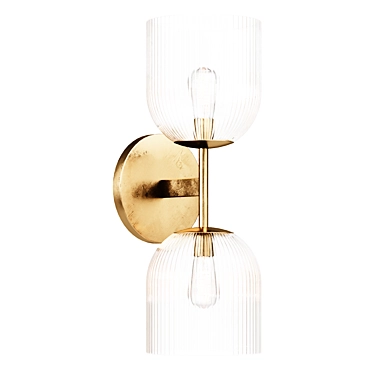 Elegant Cooper Double Sconce 3D model image 1 