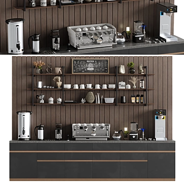 Barista Equipment Set with Accessories 3D model image 1 