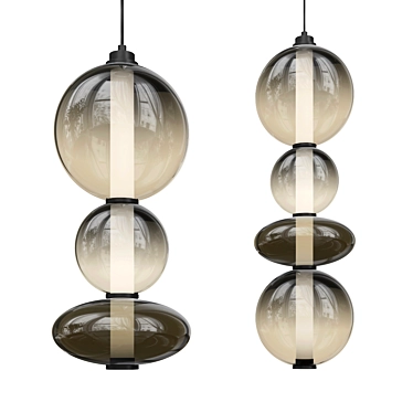 Modern Futuristic Pendant Light 3D model image 1 