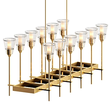 RH Torche De Verre Chandelier 3D model image 1 