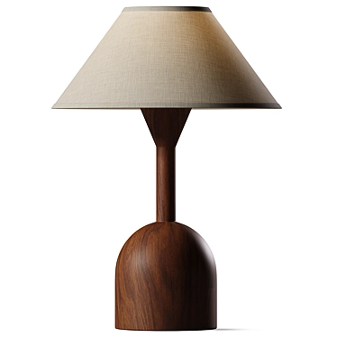 Sleek Metal Cora Table Lamp 3D model image 1 