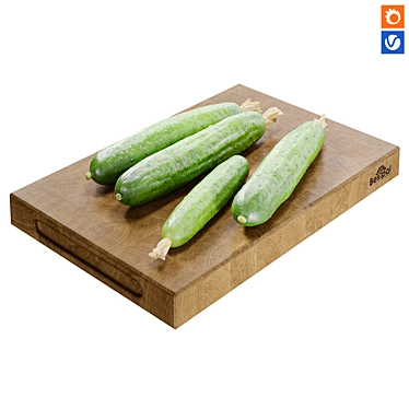 Multifunctional Cucumber Kitchen Board 3D model image 1 