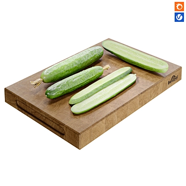 Multifunctional Cucumber Kitchen Board 3D model image 1 