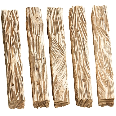 Rustic Logs Set 17 3D model image 1 