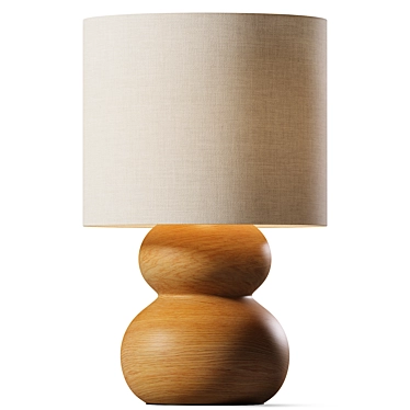 Pebble Polyresin Table Lamp 3D model image 1 