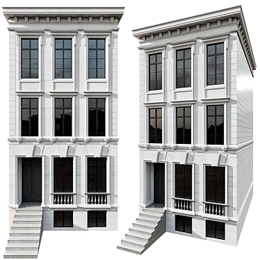 Detailed Neoclassic Building Model 3D model image 1 