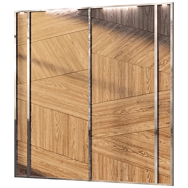 Dark Oak 3D Wall Panel 3D model image 1 