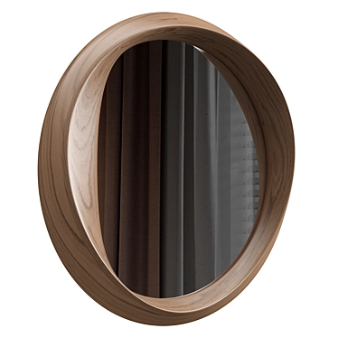 Modern Round Mirror in Two Colors 3D model image 1 