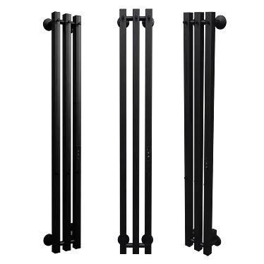 Electric Black Matte Towel Warmer 3D model image 1 