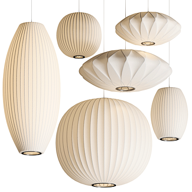 George Nelson Bubble Pendant Lamp 3D model image 1 