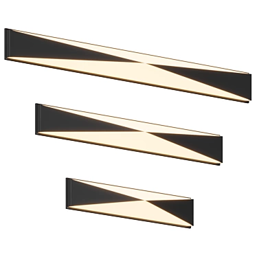 Modern Triangle LED Vanity Light 3D model image 1 