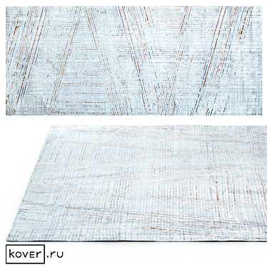 Graphic Modern Turkish Polyester Rug 3D model image 1 