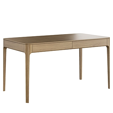 Type Oak Writing Desk: 140x70cm 3D model image 1 