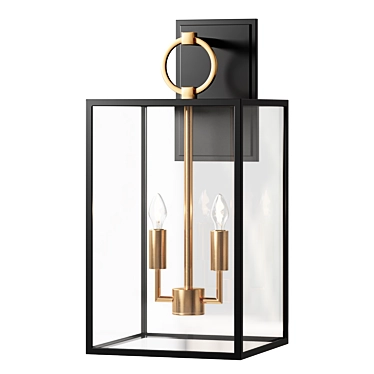 Manor Outdoor Glass & Iron Sconce