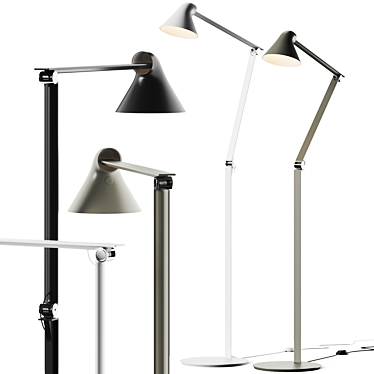 NJP Louis Poulsen Floor Lamp: 565x260x1255mm 3D model image 1 