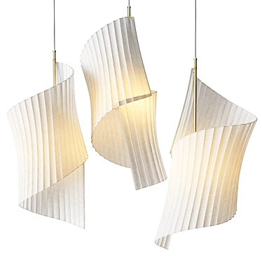 Elegant Pendant Lamps by Foulon 3D model image 1 