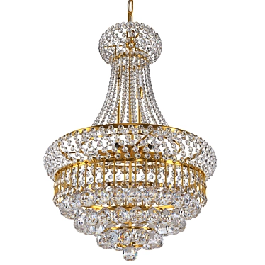 Empire Crystal Chandelier, Golden Finish 3D model image 1 