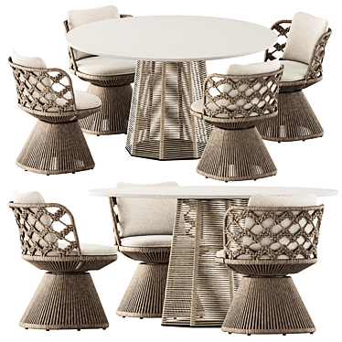 Sophie Collection Outdoor Dining Set 3D model image 1 