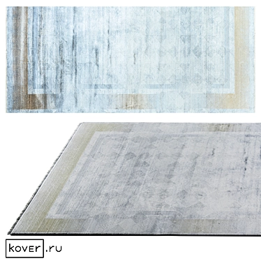 Modern Graphic Silk Rug 200x290cm 3D model image 1 