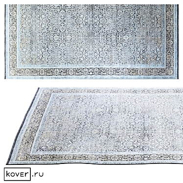 Floral Silk Rug, Modern Classic 3D model image 1 