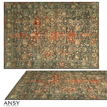 Handmade Shabby Classic Rug 3D model image 1 