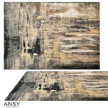 Ansy Strata Modern Handwoven Rug 3D model image 1 