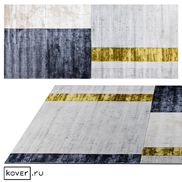 Modern Art Silk Rug - India 3D model image 1 