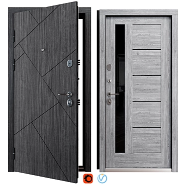 Metal Entry Door MG 157 3D model image 1 