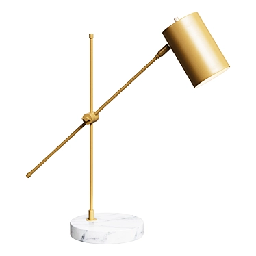 Modern Metal Task Table Lamp 3D model image 1 