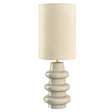 Herb Silk Stone Table Lamp 3D model image 1 